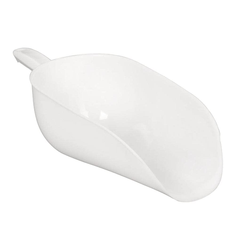 Cuchara de Comida de Plástico, Pala de Hielo de Plástico, Palas Paletas para Botes, Harina, Polvos, Alimentos Secos, Palomitas De Maíz, Granos De Café (Blanco,Como se describe)