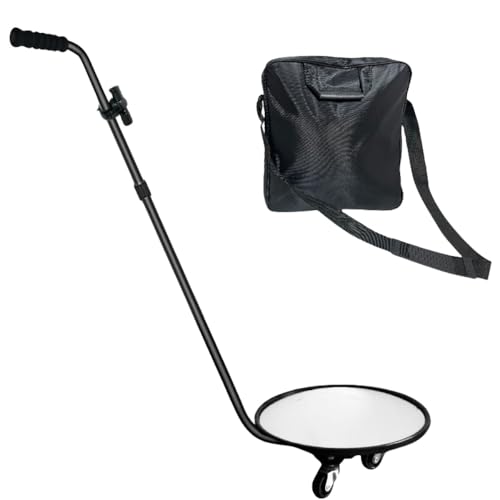 WXQ �Ԍ��~���[ ���a30cm �L�k�n���h��90-120cm �{�������\ �ԉ��_���~���[ �g��p�x ��]�z�C�[���t�� LED���C�g���� ���[�ܕt�� �ԁA�d�ԁA��^�@�B�̌����Ɏg�p�B (�ی^ ���a30cm)