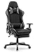 IntimaTe WM Heart Chaise Gaming avec Repose-Pieds, Siège Gamer en Similicuir, Chaise de Bureau Ergonomique, Fauteuil Gamer Inclinable, avec Appui-tête Soutien Lombaire et Accoudoirs Réglables, Gris