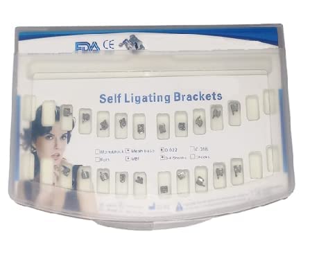 SYNERGY Orthodontic Self-Ligating Bracket MBT Pack of 20 | Dental Orthodontic Self Ligating Bracket MBT 0.022" Hook 3,4,5
