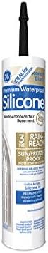 Ge Window and Door Sealant Neutral-Care Rtu Silicone Black Non Paintable 9.8 Oz