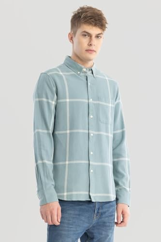 Image of SNITCH Aquamarine Checks Shirts