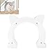 Honio Cat Door, ABS Material Dog Gate for Interior Exterior for Window for Household Doors (White)