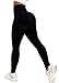 RIOJOY Scrunch Butt Leggings Damen High Waist Seamless Push Up Booty Leggins Hose für Sport Yoga Fitness Gym Workout, Schwarz 28/30
