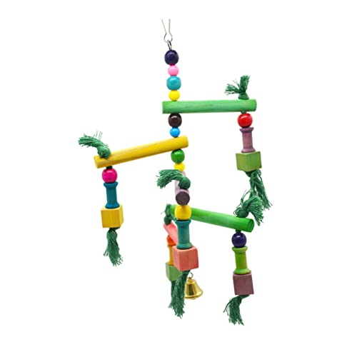 DECOMELODY Game Turning Wheel Bird Swing Creative Ladder for Parrots Cockatiels Budgies Swing for Birds Engaging Pet Activity Random Color