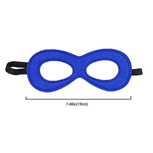 Superhero-Capes and Masks for Adults Bulk, Super Hero Dress Up Costume for Men Role Play Party Favors, 7 Pack (Blue)