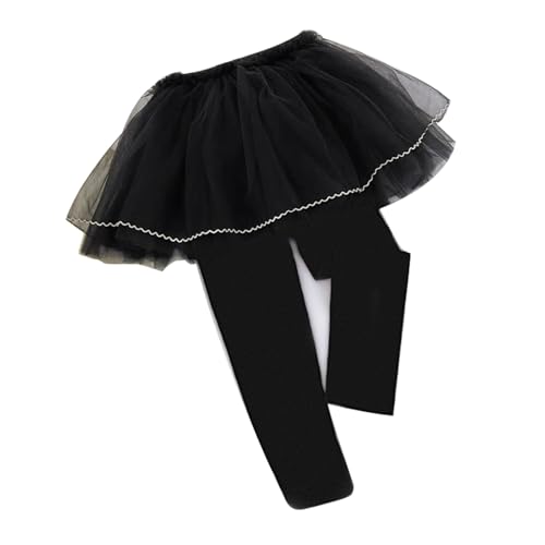 Toddler Girls Tights with Tulle Tutu Skirt Kids Soft Thick Warm Leggings Stretchy Pantskirt Pantihose Pants3
