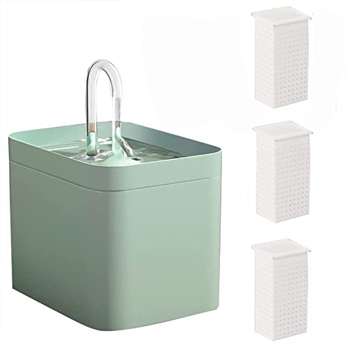 GiMlY Fontaine à Eau Chat, Fontaine à Eau pour Chat 1.5L,Distributeur Fontaine d'eau Automatique,Pompe à Eau Super Silencieuse, 3 Filtres pour Chats et Chiens,Filtrer Les Poils Divers