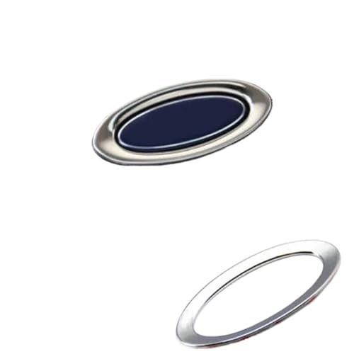 DEMULAX 1 Uds accesorios de reparación de automóviles, for Ford, for New Fiesta MK7 2009-2017, for Ecosport 2012-2017, pegatina embellecedora for cubiertas de volante de coche Calcomanía de Emblema de
