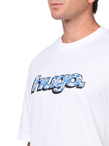 HUGO Men's Wavy Logo Cotton T-Shirt2