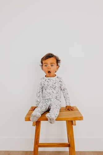 Image of Copper Pearl Zip-Up Footie Baby Pajamas - Soft Newborn Onesies for Boys & Girls, Tag-Free with Two-Way Zipper Baby Sleepers for Newborn - 24 Months, Alta