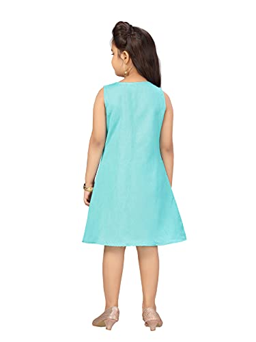 Image of Aarika Girl's Cotton Skater Knee-Length Middi