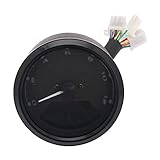 【Pantalla LCD digital】Este es un velocímetro LCD digital, que puede indicar su velocidad con precisión, mejorar su seguridad vial. Altura: 55 mm; Diámetro: 93 mm; Voltaje: 12 V CC.
