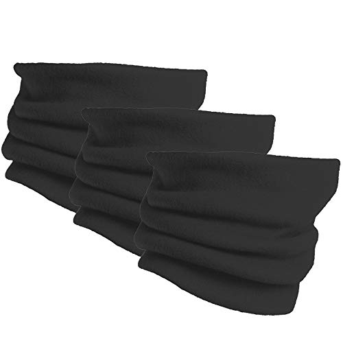 3 Pack Windproof Fleece Neck Gaiter Warmer Face Mask for Winter