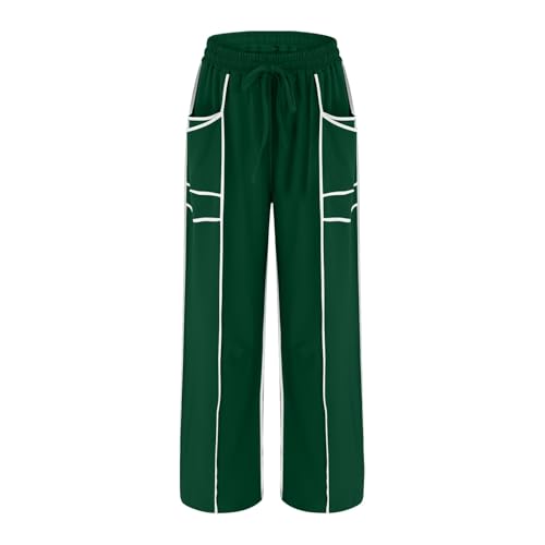 Image of Barrel Pants Women Casual Cargo Wide Leg Baggy Sweatpants Drawstring High Waisted Lounge Palazzo Pants with Pockets