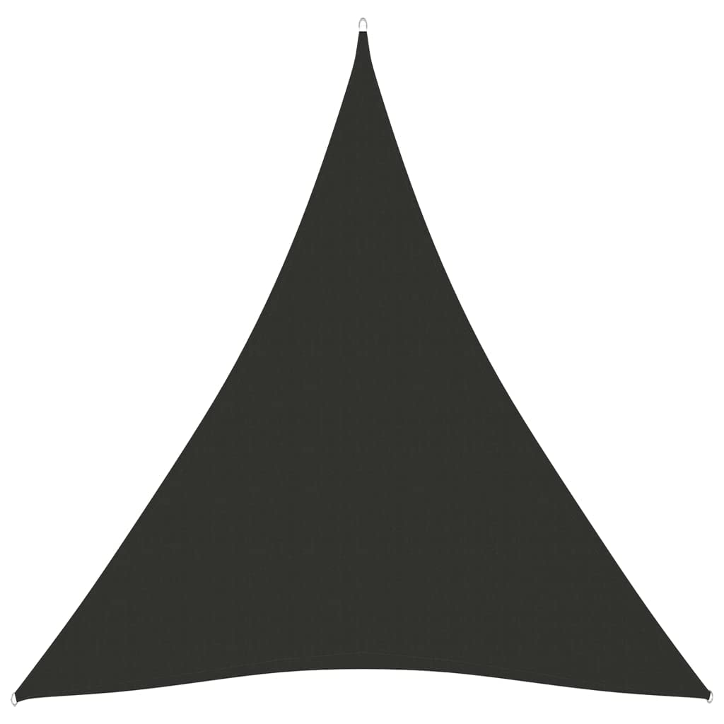 Tenda parasole, 4 x 5 x 5 m, antracite, triangolare, in robusto PU Oxford, protezione UV, fissaggio in acciaio inox, resistente alle intemperie, per balcone, terrazza, giardino e campeggio
