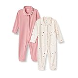 Amazon Essentials x Sofia Grainge Unisex Babies' Cotton Footless Sleepsuit, Pack of 2, Blush/Multi Hearts, Newborn
