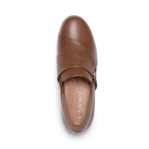 Image of DREAM PAIRS Loafer for Women Slip-on Comfortable Dressy Loafers Business Casual Work Office Loafer Shoes Faux Leather Round Toe with Arch Support