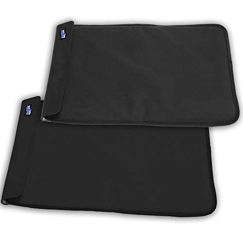 FlexiFreeze Party Mat Chiller - Food Cooling Buffet Cooler for Cold Serving (19" x 15") (Black 2 Pack)