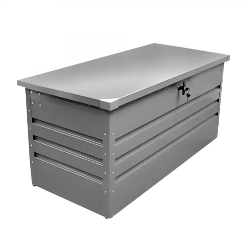 Grindi - Gartenbox Metall - Kissenbox - Auflagenbox - Orto I 400 L - Aufbewahrungsbox mit Deckel - Outdoor Schrank - Paketbox - Sitzbank mit Stauraum - Gartenhaus - Geräteschuppen - Truhe mit Deckel