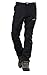 Geval Men's Windproof Softshell Fleece Ski Pants(Black,M)