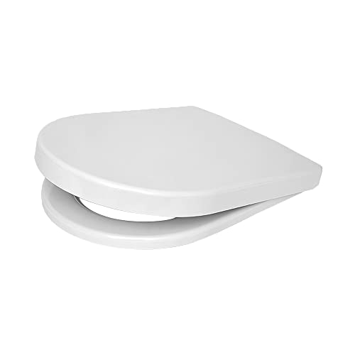 Inbagno Sedile Wc Compatibile Vitra Serie Zentrum, Copriwater In Termoindurente Colore Bianco, Completo Di Ciambella E Cerniere
