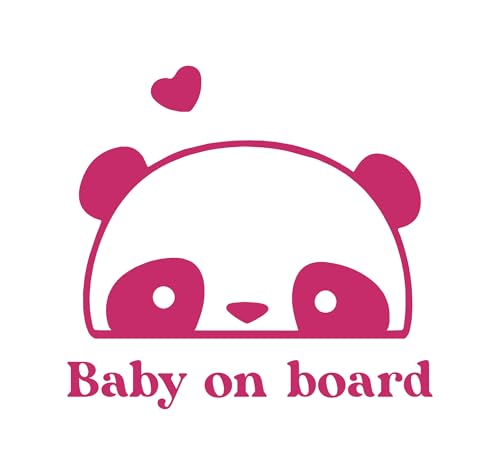 DualColorStampe Adesivi Baby On Board Bimbo a Bordo Bimba a bordo Piedi Baby in Car Confezione 1 Pezzo per Auto 0040 (FUCSIA 41)