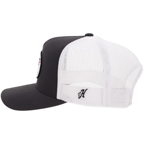 Image of HOOEY Officially Licensed Pabst Blue Ribbon One Size Fits All Adjustable Snapback Hat for Men and Women Mesh Back Trucker Hat