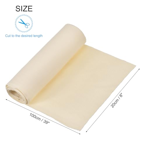 Image of MECCANIXITY 39 inch Elastic Cuffs Ribbed Trims Cotton Fabric Knit Rib Stretch Tape Cuff Sleeve Waistband for Sewing, 8 inch Wide Beige