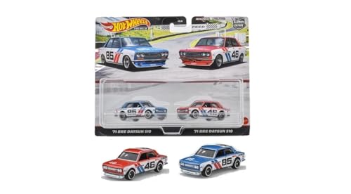 ホットウィール DATSUN510 2台 バッジステッカーセット 71 BRE DATSUN 510 Car Culture 2-Carセットのレビュー！Vintage