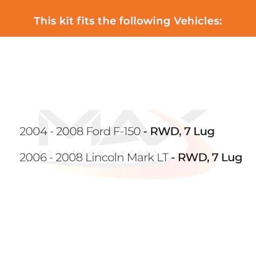 Image of Max Advanced Brakes Front Brake Kit Compatible With 2004 2005 2006 2007 2008 Ford F150 Compatible With Lincoln Mark LT Replacement Premium OE Disc Brake Rotors and Ceramic Brake Pads