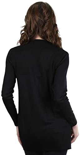 Image of ToBeInStyle Women's Long Sleeve Rib Banded Open Sweater Cardigan