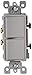 Leviton 5634-GY 15 Amp, 120/277 Volt, Decora Brand Style Single-Pole, AC Combination Switch, Commercial Grade, Grounding, Gray