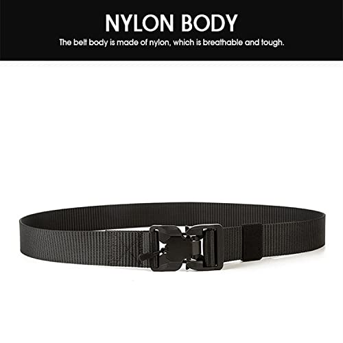Tactical Belt Magnetic Buckle Quick Release Belt Casual Nylon Tooling Training Belt Men's Trousers Black Belt4