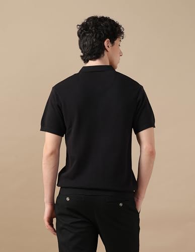 Image of Arrow Flat Knit Cotton Polo T-Shirt