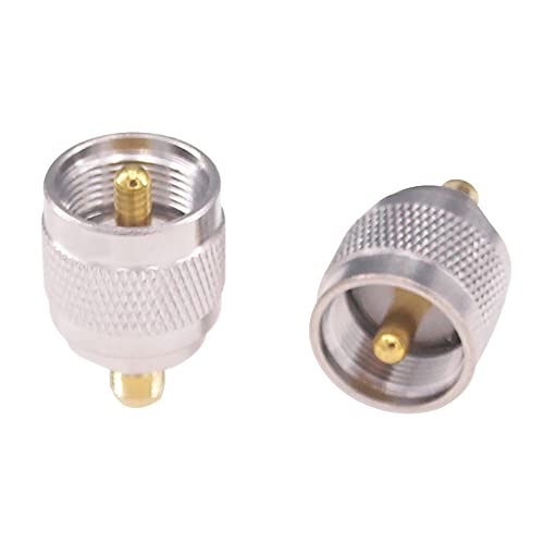 RFaha 2pcs SMA to UHF Coax Adapter UHF Male PL259 PL-259 to SMA Female RF Coaxial Connector(F117-2), Gold-plated or Nickel plated - Image 2