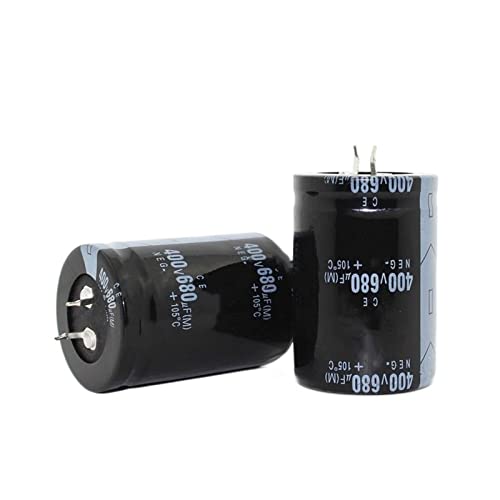 Lot de 2 condensateurs électrolytiques en aluminium 680UF 400V 35x50mm pour circuits