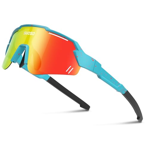 Image of suoso Kids Sports Polarized Sunglasses: Youth Baseball Sun Glasses Cycling Glasses for Boys Girls Age 6-12 Lightweight TR90