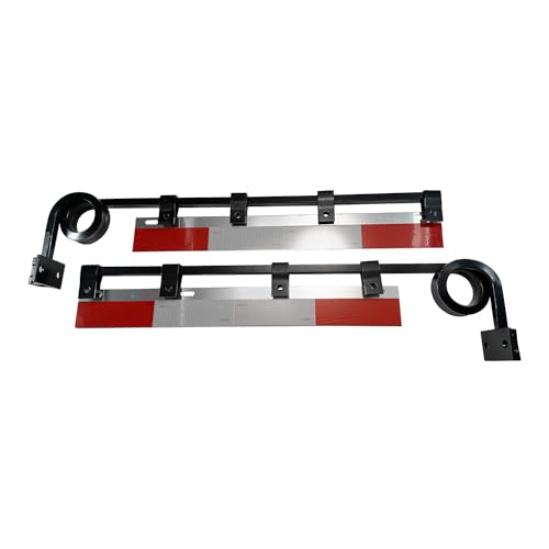 Image of Straight Bar Type Semi Trucks Mud Flap Hangers 2 coils Damping Spring with Aluminum Mud Flap Reflector Fender Reflective Tape for Heavy Duty Semi Trucks Trailers