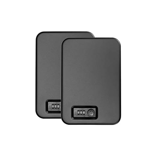 Zuwo Pistol Safe, Portable Travel Gun Safe, Quick-Access Handgun Lock Box, Gun Safes for Cars, Combination Lock Box, 2 Pack
