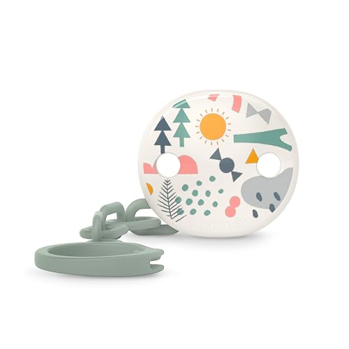 Suavinex, Chupetero, Cadena Chupete Bebé, Sujeta Chupete Clip con Pinza. Para Bebés +0 Meses, Apto Recién Nacido, Walk Verde