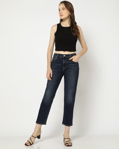 Image of Gap Women Relaxed Fit Mid Rise Heavily Washed Jeans