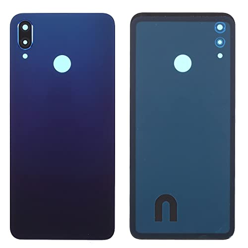 (KIT) Copri Batteria + biadesivo + lente compatibile per Huawei P Smart+ / P Smart Plus INE-LX1 / Nova 3I n.1 Vetro Posteriore Back Cover Retro Scocca + adesivo + Lente con cornice blu