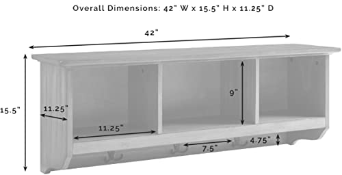 Crosley Furniture Brennan Entryway Storage Bench And Hanging Shelf Set, White #TOP2