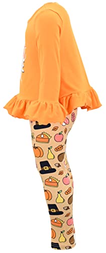 Unique Baby 2 Piece Girls Leggings Outfit with Long Sleeved Shirt Ruffle Waist and Cuff Kid and Toddler Clothes Set3