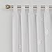 Produktbild Deconovo Verdunkelungsgardinen Schneeflocken Vorhang Blickdicht Schlaufen 175x140 cm Weiß 2er Set
