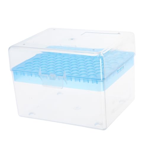 MUSISALY 1000ul Pipette Tip Box 100 Positions Rectangular Lab Box for Pipettor Kit Color