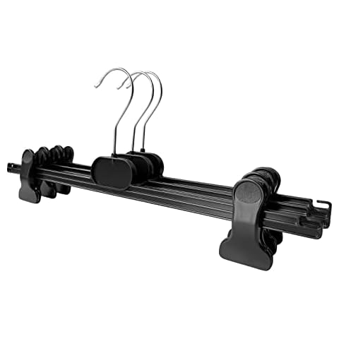 Hosenbügel Hosenspanner 10 Stück Kleiderbügel Kunststoff 40 cm inkl. 2 Kleiderfolien Cover