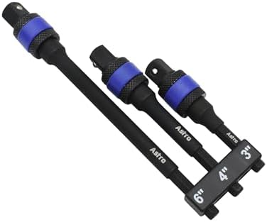 Astro Tools 78103 3pc Locking 1/4" Drive Hex Shank Impact Adapter Extension Set image 3