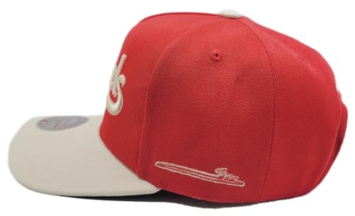Mitchell & Ness Gorra Snapback Rojo y Beige miniatura 5